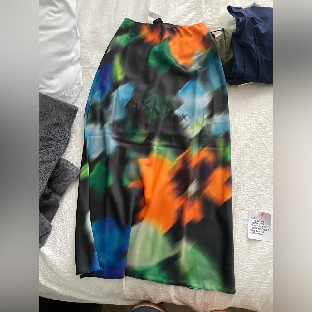 Multi colored slip skirt